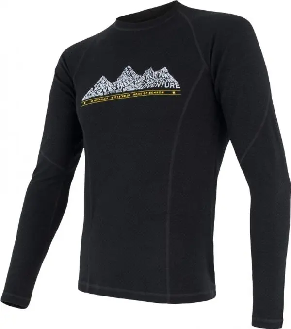 Sensor Sensor MERINO DF ADVENTURE Мъжка функционална блуза, черно, размер XXL
