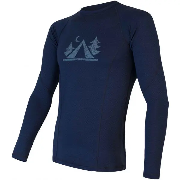 Sensor Sensor MERINO DF CAMP Мъжка функционална блуза, тъмносин, размер