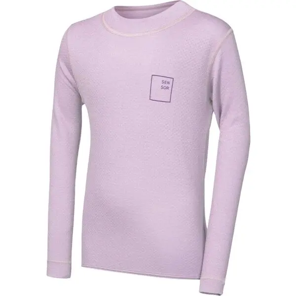 Sensor Sensor MERINO DF LOGO UP Детска функционална тениска, лилаво, размер