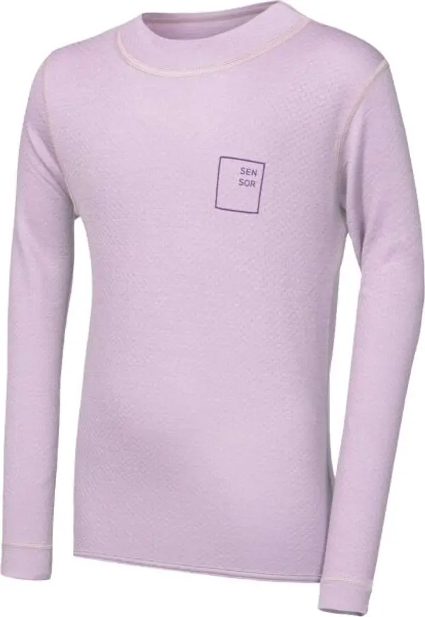 Sensor Sensor MERINO DF LOGO UP Детска функционална тениска, лилаво, размер