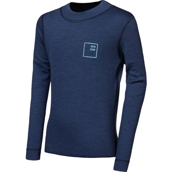 Sensor Sensor MERINO DF LOGO UP Детска функционална тениска, тъмносин, размер