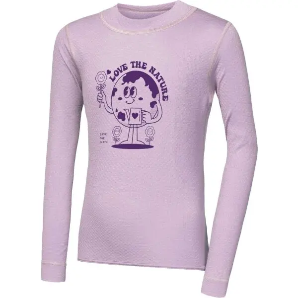 Sensor Sensor MERINO DF PLANET Детска функционална тениска, лилаво, размер