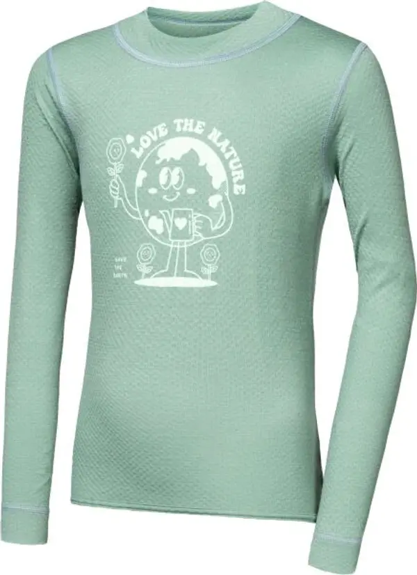 Sensor Sensor MERINO DF PLANET Детска функционална тениска, светло-зелено, размер