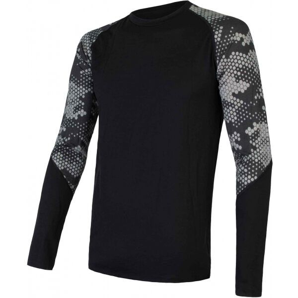 Sensor Sensor MERINO IMPRESS Функционална мъжка блуза, черно, размер