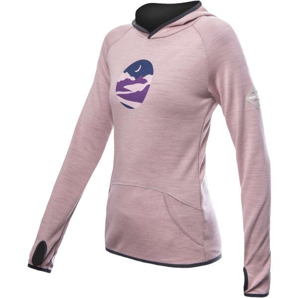 Sensor Sensor MERINO UPPER TRIGLAV Дамски функционален суитшърт, розово, размер