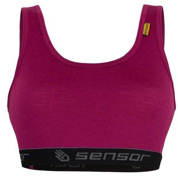 Sensor Sensor MERINO WOOL ACTIVE Дамско бюстие, винен, размер
