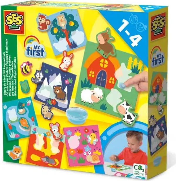 SES SES MY FIRST ANIMAL STICKING Комплект за творчество, микс, размер