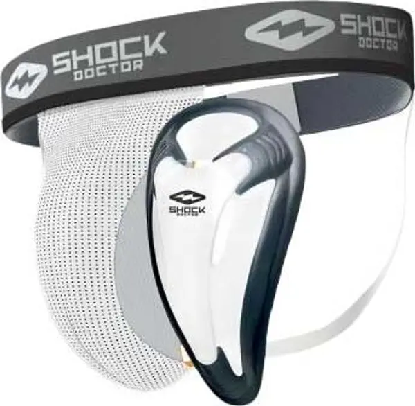Shock Doctor Shock Doctor 213 SUPPORTER WITH BIOFLEX CUP Протектор за слабини, бяло, размер