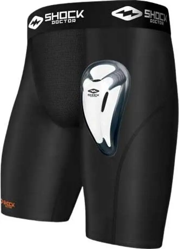 Shock Doctor Shock Doctor 221 CORE COMPRESSION SHORT Мъжки шорти с протектор, черно, размер