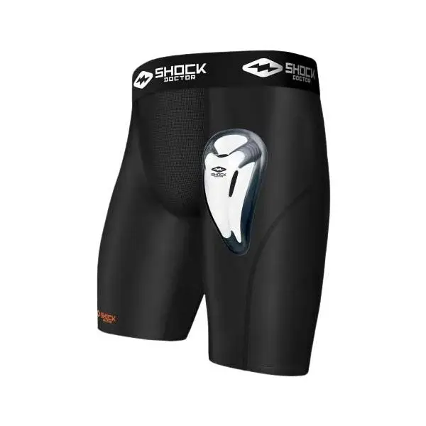 Shock Doctor Shock Doctor 221 CORE COMPRESSION SHORT Мъжки шорти с протектор, черно, размер
