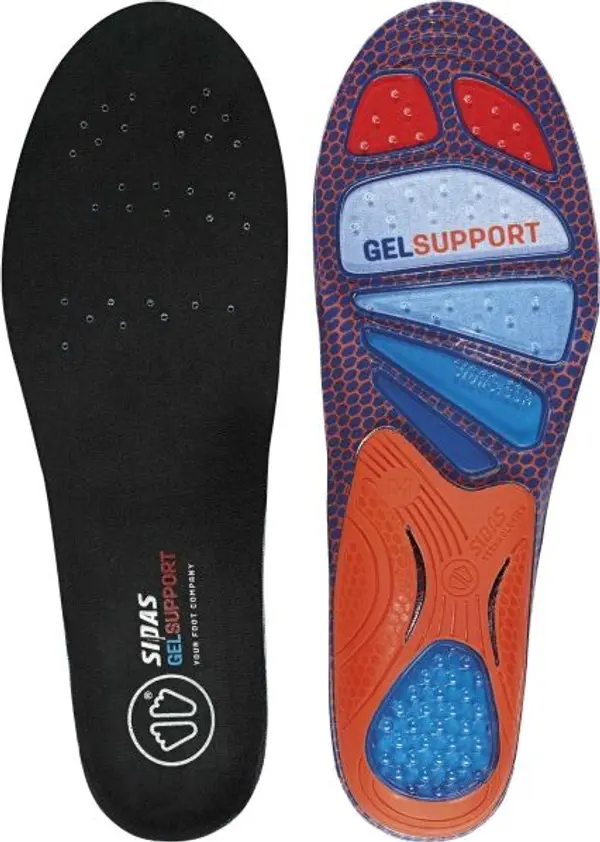 Sidas Sidas CUSHIONING GEL SUPPORT V2 Стелки за обувки от гел, черно, размер