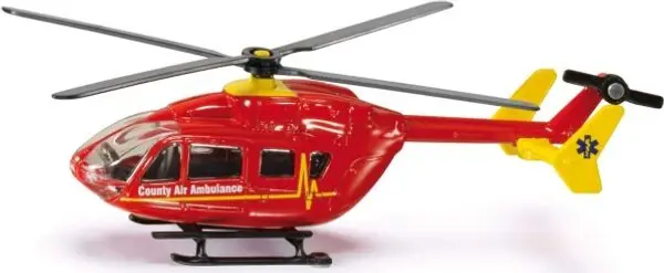 SIKU SIKU AMBULANCE HELICOPTER Хеликоптер, червено, размер