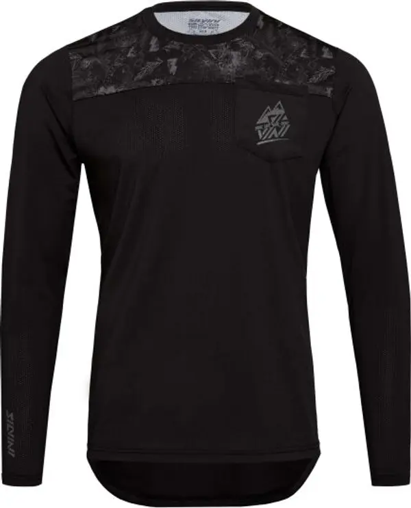 SILVINI SILVINI JERSEY ELLO M Мъжка фланелка за колоездене, черно, размер