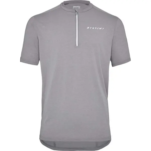 SILVINI SILVINI NATURNO Мъжка колоездачна фланелка, сиво, размер 4XL