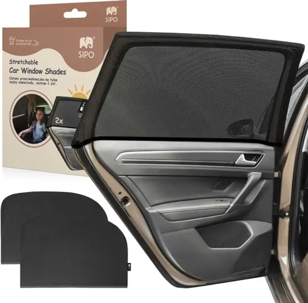 Sipo Sipo CAR SUNSHADE 2KS XL сенник за кола, черно, размер