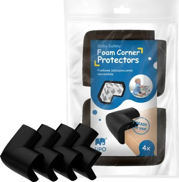 Sipo Sipo FOAM PROTECTORS 4KS Защита на ъглите и ръбовете, черно, размер