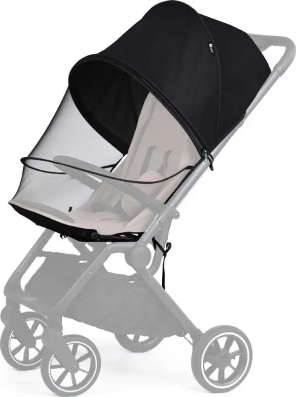 Sipo Sipo MOSQUITO NET 2v1 Мрежа против насекоми и сенник за количка, черно, размер