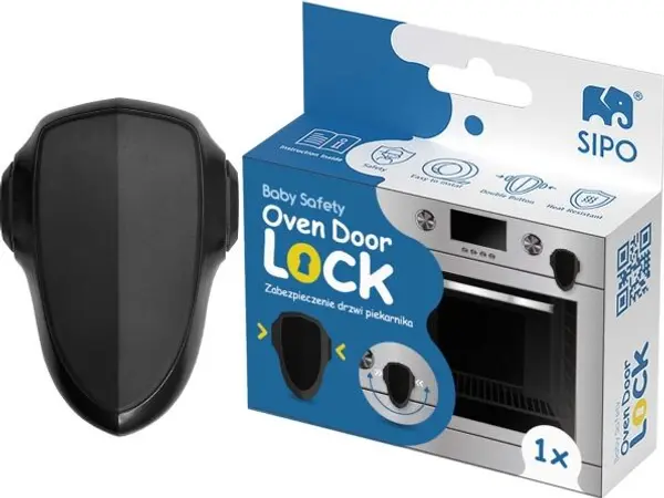 Sipo Sipo SAFETY LOCK Предпазно заключване на вратата на фурната, черно, размер