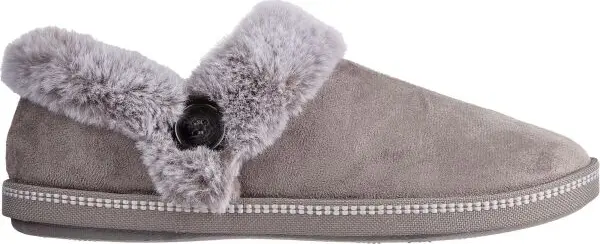 Skechers Skechers COZY CAMPFIRE Дамски затоплени пантофки, сиво, размер