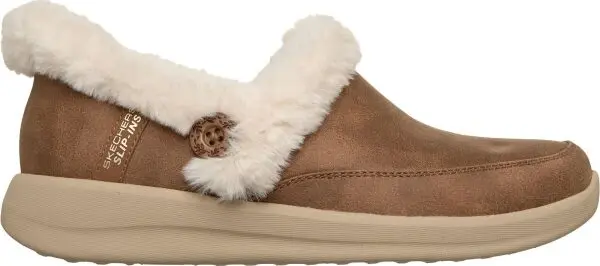 Skechers Skechers COZY ESCAPE Дамски затоплени пантофки, кафяво, размер