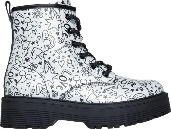 Skechers Skechers GRAVLEN HI - DOODLE DOWN Момичешки зимни обувки, бяло, размер