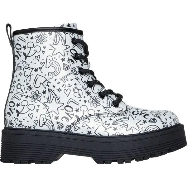 Skechers Skechers GRAVLEN HI - DOODLE DOWN Момичешки зимни обувки, бяло, размер
