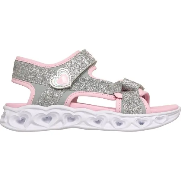 Skechers Skechers HEART LIGHTS SANDALS Момичешки сандали, сиво, размер