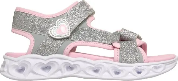 Skechers Skechers HEART LIGHTS SANDALS Момичешки сандали, сиво, размер