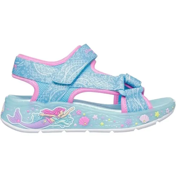 Skechers Skechers S LIGHTS - MERMAID DREAMS SAND Момичешки сандали, светлосиньо, размер