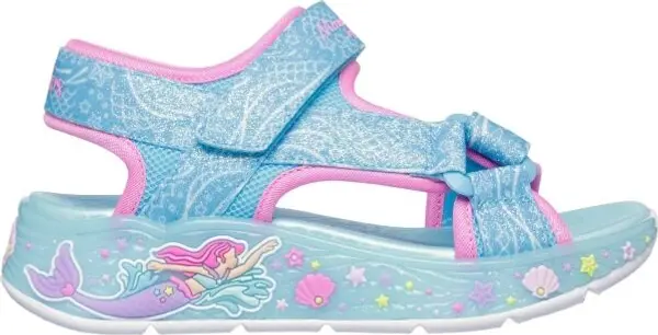 Skechers Skechers S LIGHTS - MERMAID DREAMS SAND Момичешки сандали, светлосиньо, размер