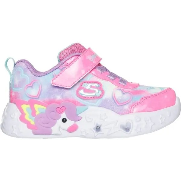 Skechers Skechers UNICORN CHARMER Детски светещи обувки, розово, размер