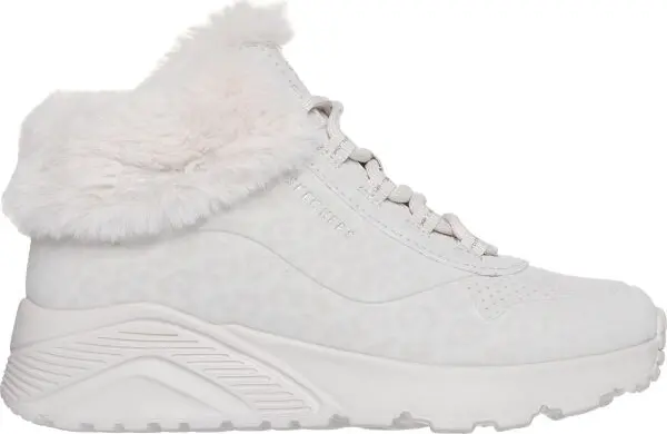 Skechers Skechers UNO LITE - COZY LEOPARD Момичешки зимни обувки, сиво, размер
