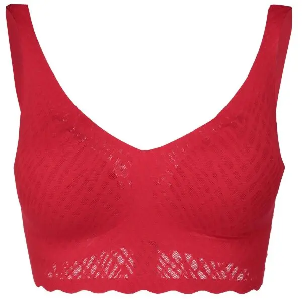 SLOGGI SLOGGI ZERO FEEL BLISS FESTIVE BRALETTE Дамски сутиен, червено, размер