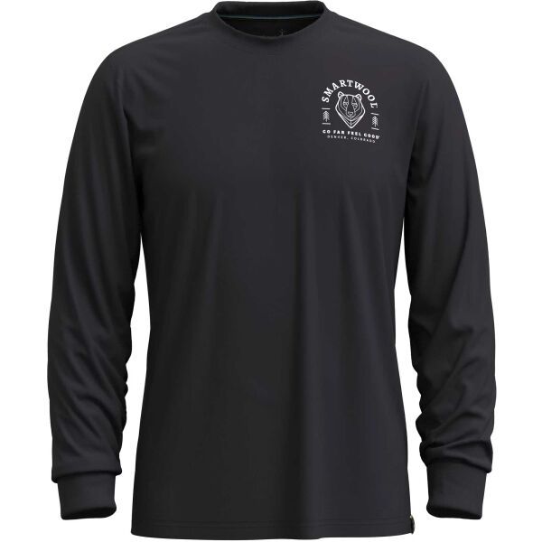 Smartwool Smartwool BEAR STARE GRAPHIC LONG SLEEVE TEE Мъжка тениска, черно, размер
