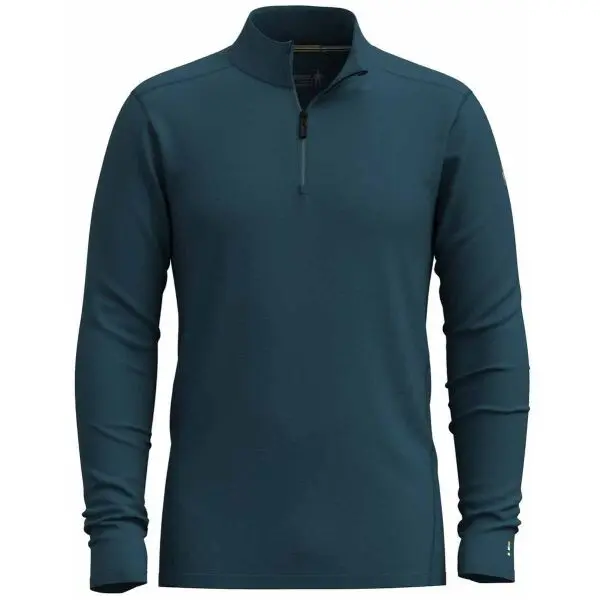 Smartwool Smartwool CLASSIC A-S MERINO BL 1/4 ZIP Мъжка функционална тениска, тъмносин, размер