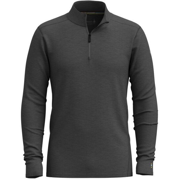Smartwool Smartwool CLASSIC A-S MERINO BL 1/4 ZIP Мъжка функционална тениска, тъмносиво, размер