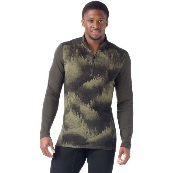 Smartwool Smartwool CLASSIC THERMAL MERINO BL 1/4 ZIP Мъжка термо тениска, khaki, размер