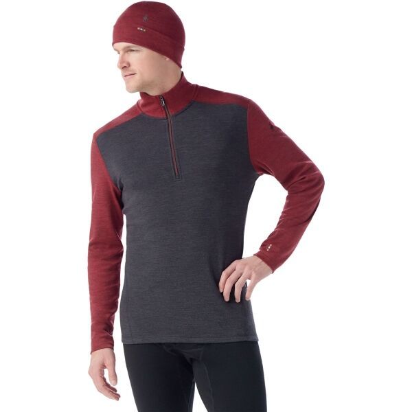 Smartwool Smartwool CLASSIC THERMAL MERINO BL 1/4 ZIP Мъжка термо тениска, тъмносиво, размер