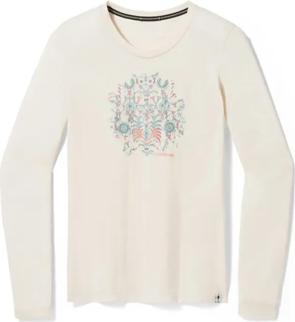 Smartwool Smartwool FLORAL TUNDRA GRAPHIC W Дамска тениска, бежово, размер
