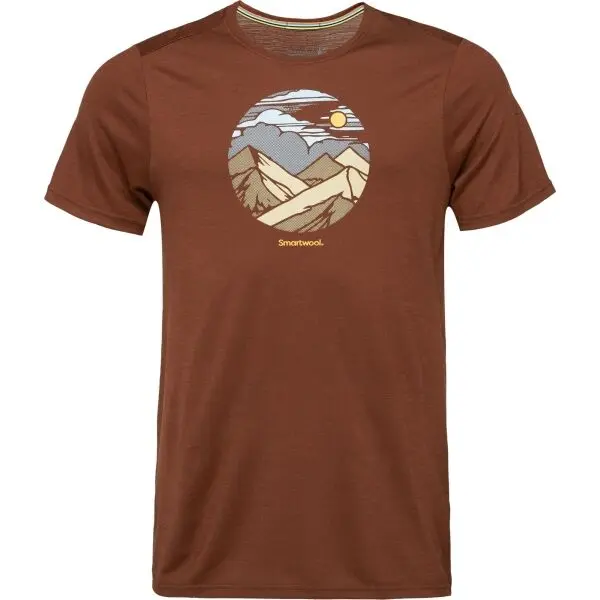 Smartwool Smartwool FOURTEENER ACTIVE SHORT SLEEVE GRAPHIC TEE Мъжка тениска, кафяво, размер