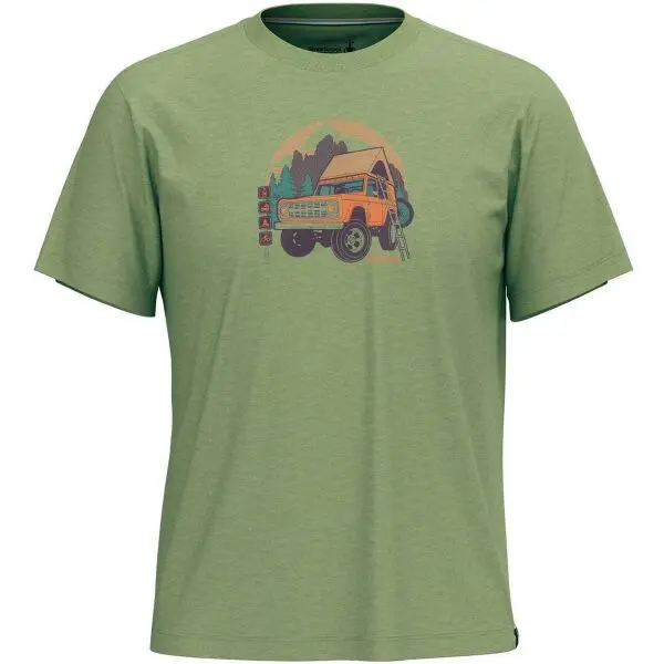 Smartwool Smartwool LONG WEEKEND SHORT SLEEVE GRAPHIC TEE Мъжка тениска, зелено, размер