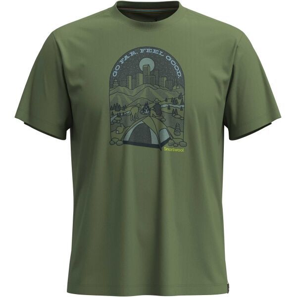Smartwool Smartwool STREETS TO PEAKS GRAPHIC SS TEE Мъжка тениска, зелено, размер