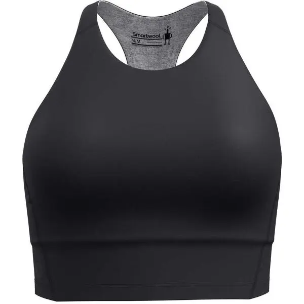 Smartwool Smartwool W ACTIVE CROP BRA Дамски спортен сутиен, черно, размер