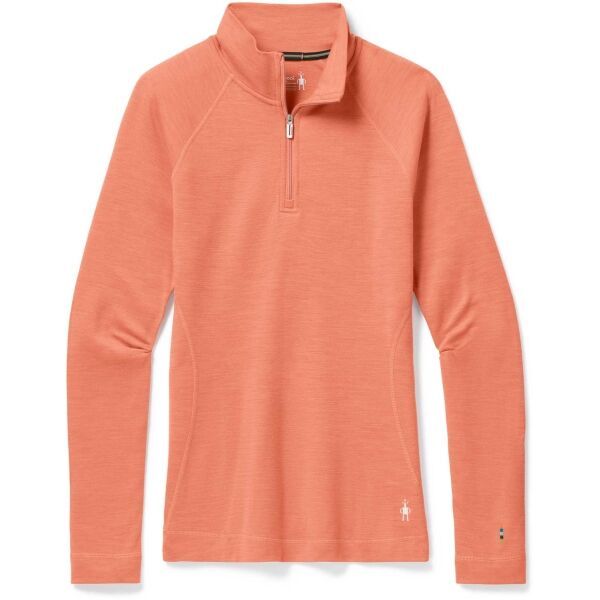 Smartwool Smartwool W CLASSIC THERMAL MERINO BL 1/4 ZB Дамска тениска, цвят сьомга, размер