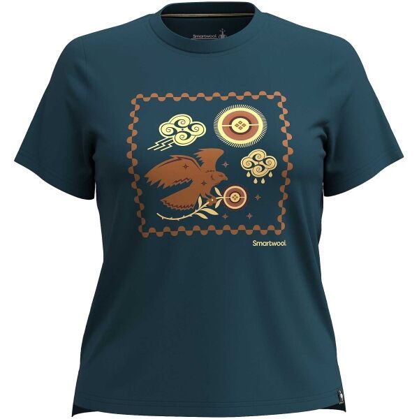 Smartwool Smartwool W GUARDIAN OF THE SKIES GRAPHIC SS TEE Дамска тениска, тъмнозелено, размер