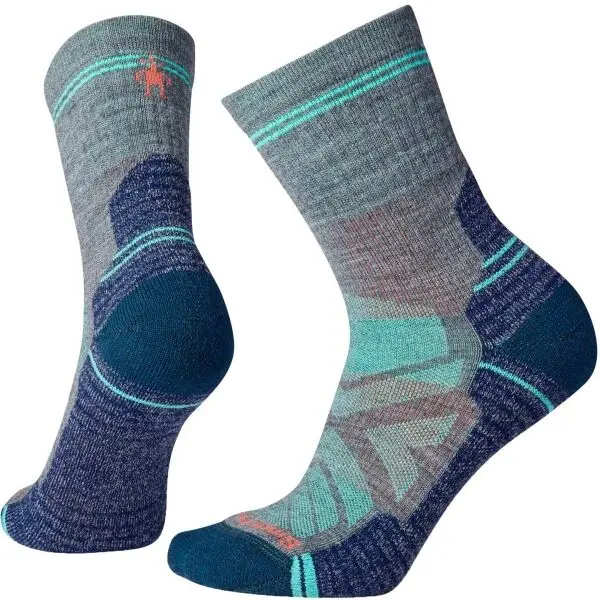 Smartwool Smartwool W HIKE LIGHT CUSHION MID CREW Дамски аутдор чорапи, сиво, размер