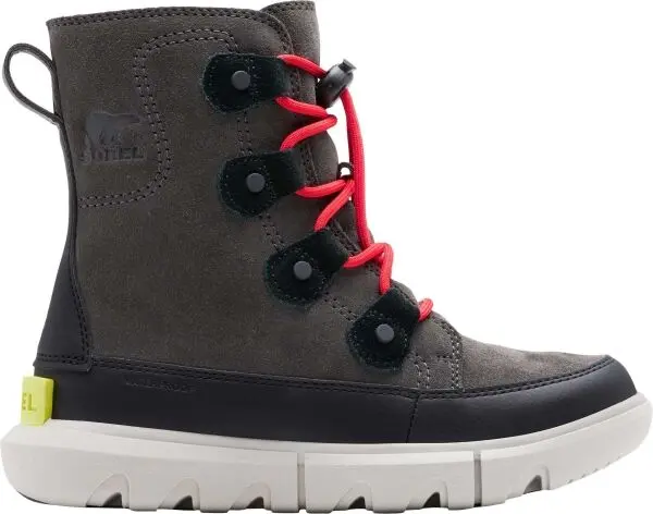 Sorel Sorel YOUTH SOREL EXPLORER LACE WP Детски зимни обувки, тъмносиво, размер 33