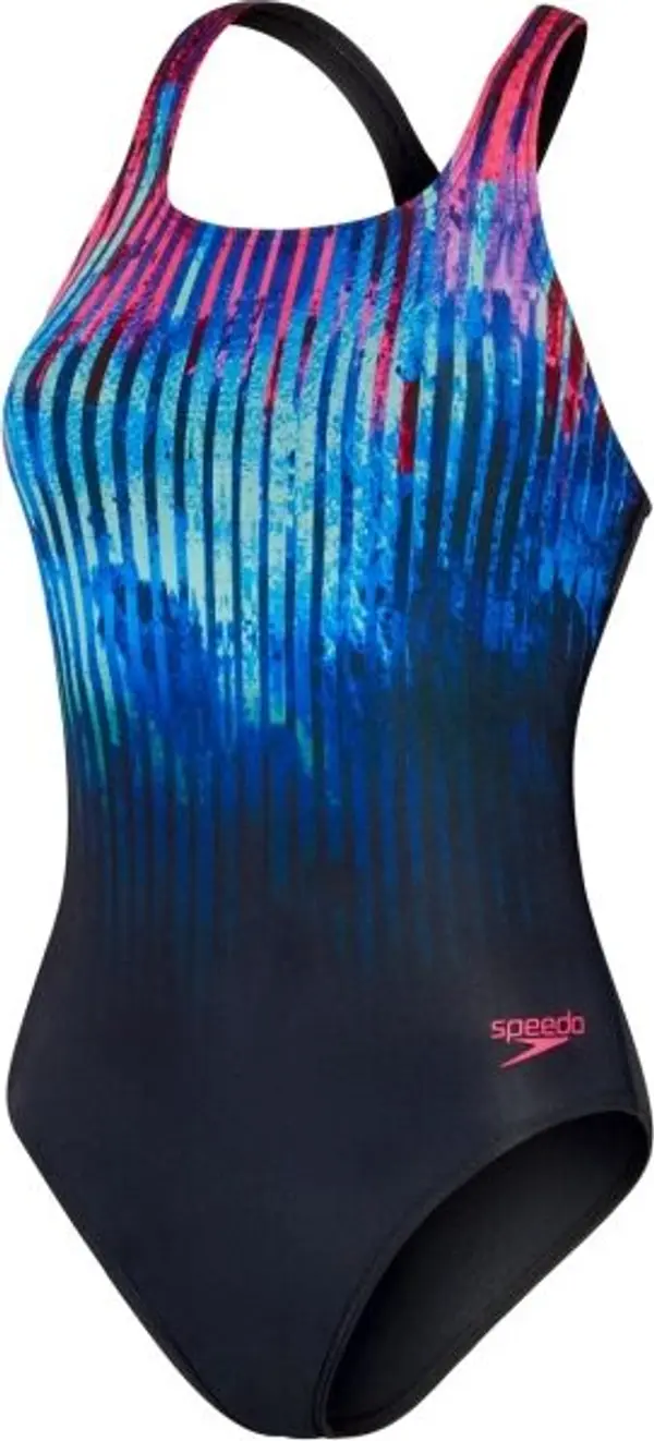 Speedo Speedo DIGITAL PRINTED MEDALIST Дамски цял бански, тъмносин, размер