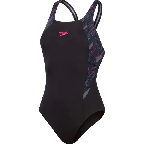 Speedo Speedo HYPER BOOM SPLICE MUSCLEBACK Дамски спортен цял бански костюм, черно, размер