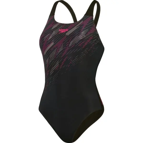 Speedo Speedo HYPERBOOM PLACEMENT MUSCLEBACK Дамски спортен цял бански костюм, черно, размер